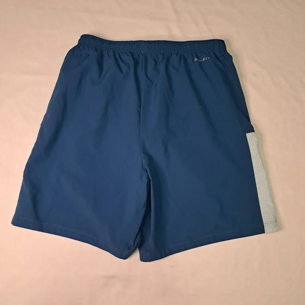 Nike Dri-FIT Blue Men's Challenger Running Shorts M Lined Drawstring Pockets Gym